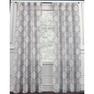 NWT Chaps Set of 2- 38”x84” Gray Ikat Medallion Back Tab Rod Pocket Panels